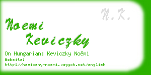 noemi keviczky business card